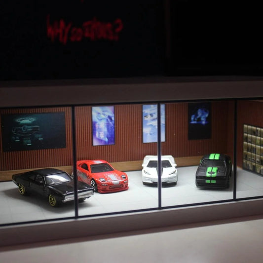 قراج لسيارات مقاس 1:64 , 1:42 - بني